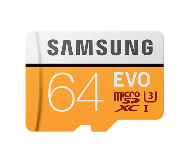 Karta pamieci SAMSUNG EVO microSD 64GB 100MB/s + SD
 MB-MP64GA/EU - 360776 - zdjęcie